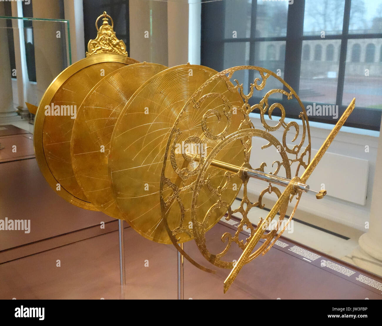 Astrolabio (vista esplosa), Johannes Praetorius, Norimberga, 1568 Mathematisch Physikalischer Salon, Dresden DSC08069 Foto Stock