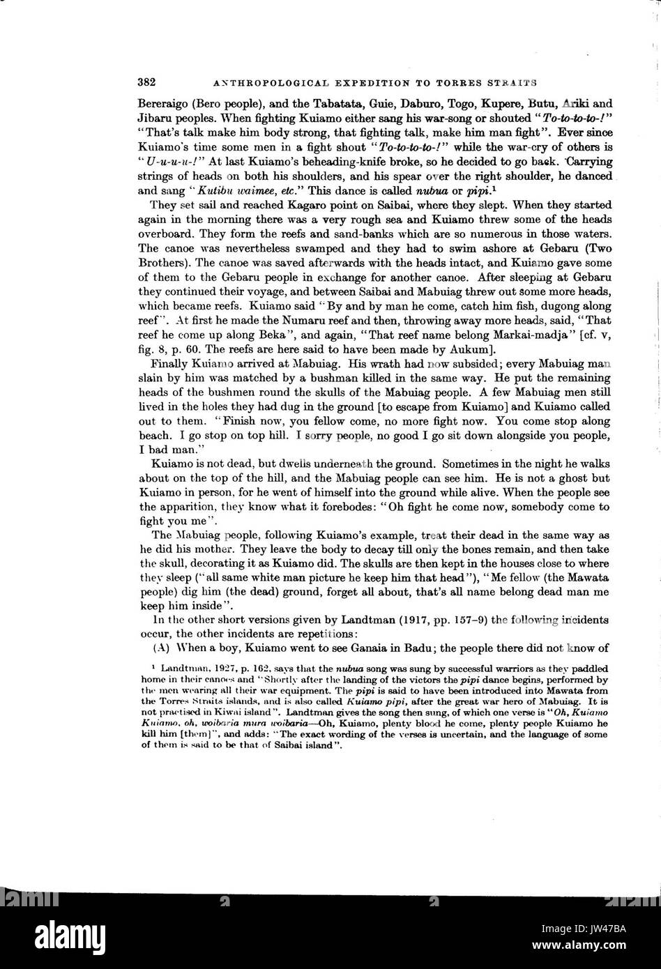 Haddon Relazioni della Cambridge spedizione antropologica di Torres Straits Vol 1 il generale etnografia ttu stc001 000031 Seite 402 Bild 0001 Foto Stock