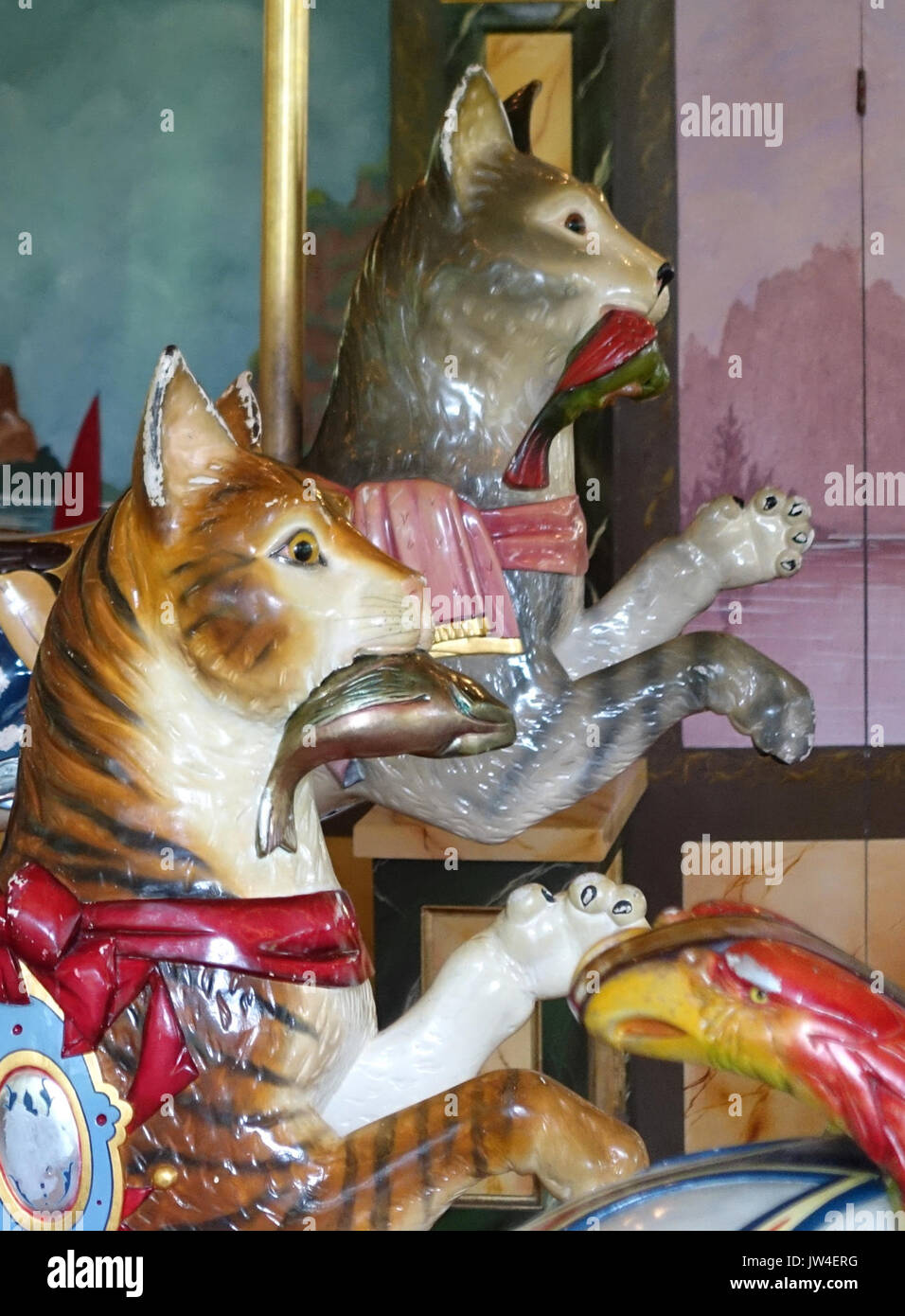 Gatti Dentzel Carousel, San Francisco Zoo di San Francisco, CA03428 DSC Foto Stock