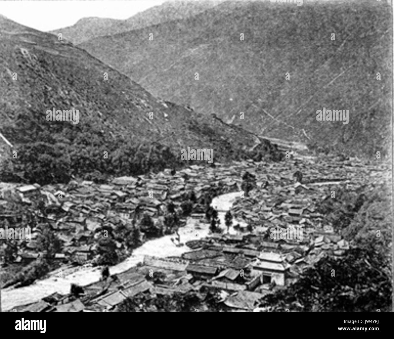 Città Tatsienlu nel 1890 da Anversa Edgar Pratt Foto Stock