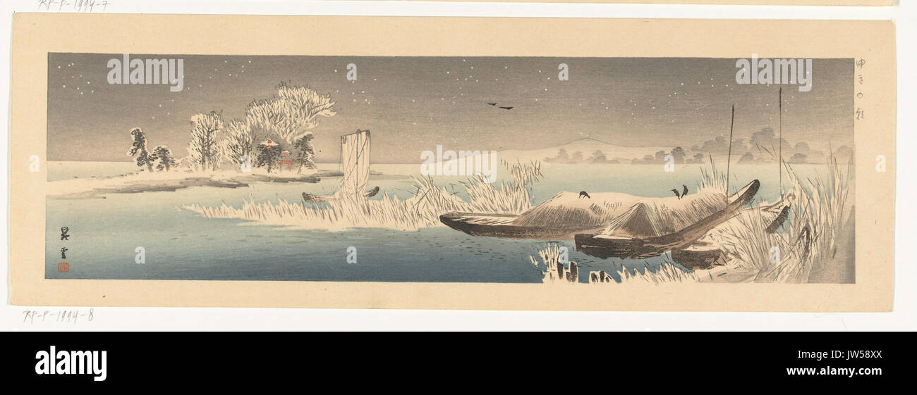 Boten in de sneeuw Rijksmuseum RP P 1994 8 Foto Stock