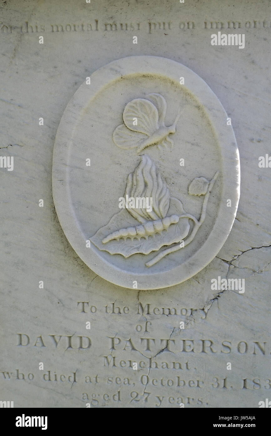 Per questo mortale deve mettere su l'immortalità David Patterson, view 3 Mount Auburn Cemetery Cambridge, MA DSC09153 Foto Stock