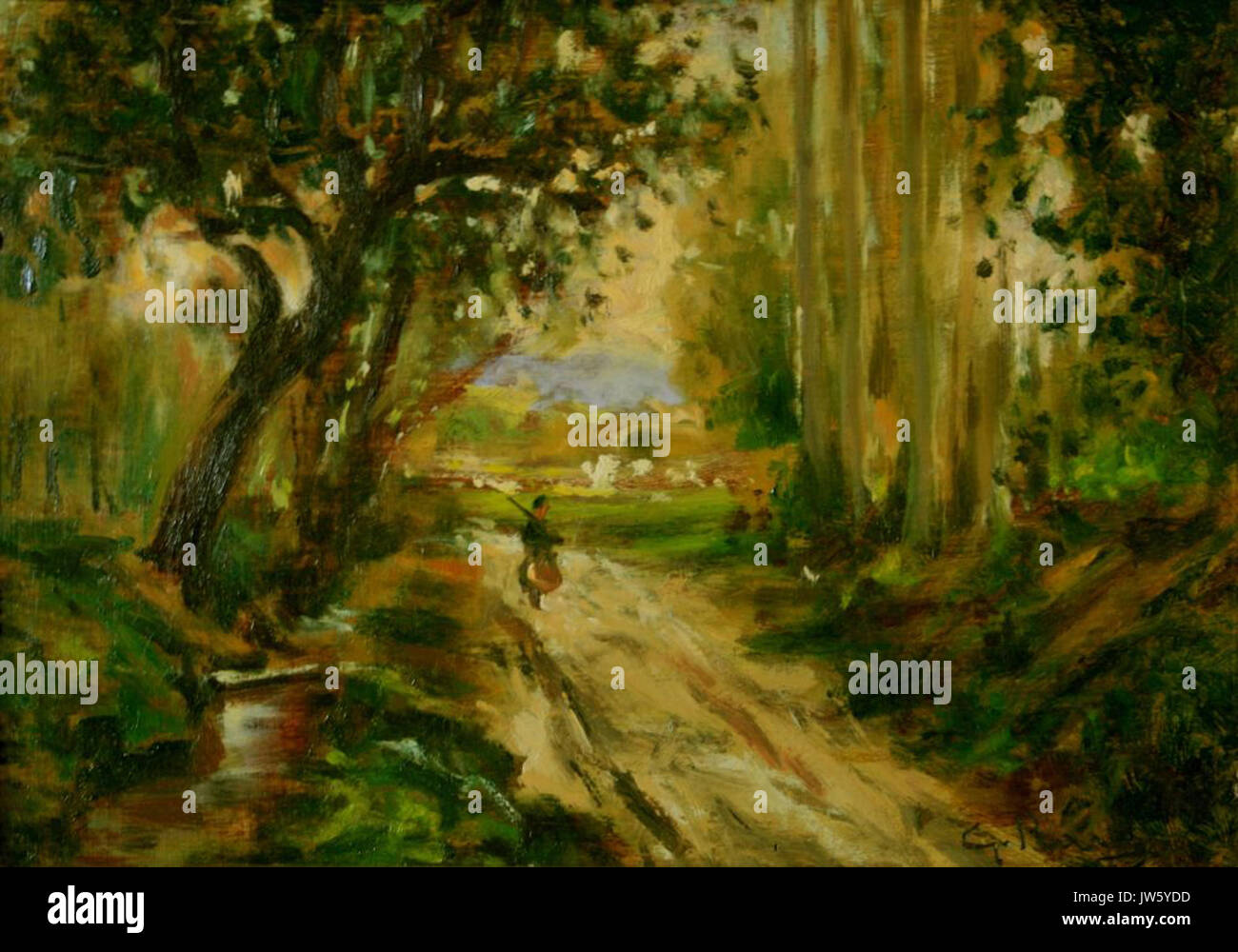 Giovanni Rava, Strada verso il Tanaro cm 17x24 olio su tavola Foto Stock Giovanni Rava, Strada verso il Tanaro cm 17x24 olio su tavola Foto Stock