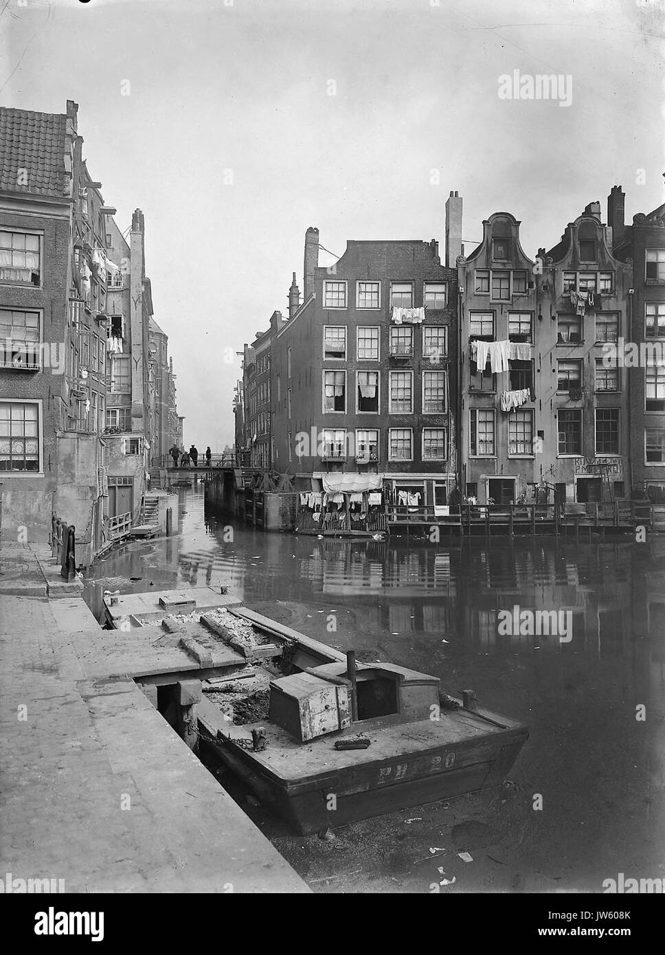 C Steenbergh Amsterdam, Nieuwezijds Kolk en Oudezijds Kolk 1910 35 Foto Stock