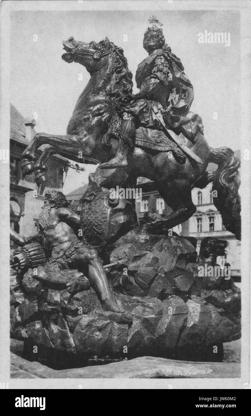 Cesare fontana in Olomouc, foto storiche 02 Foto Stock