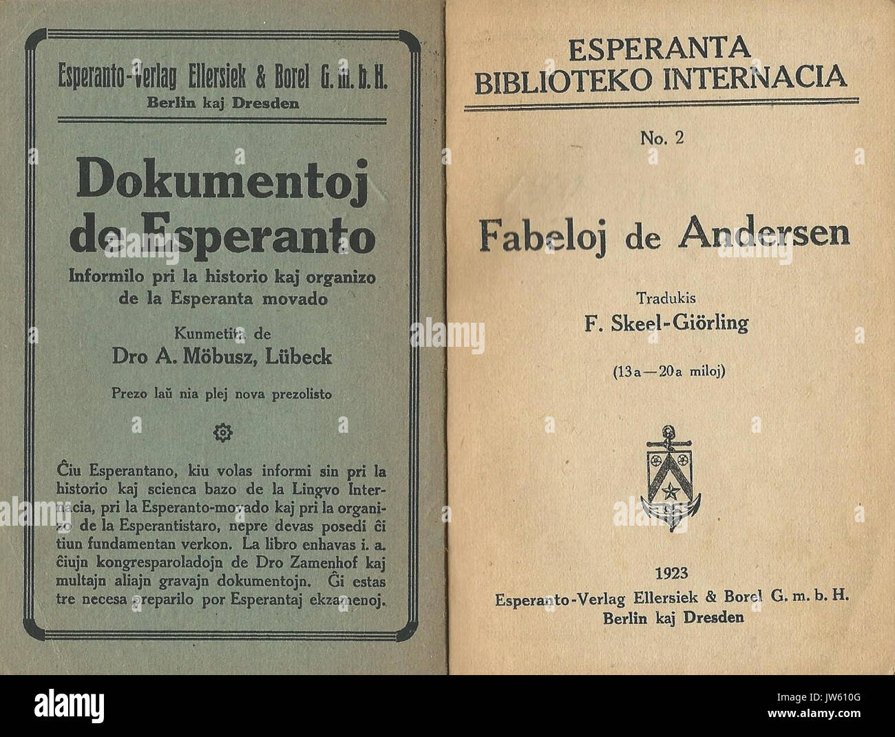 1923 Fabeloj de Andersen 2 Foto Stock