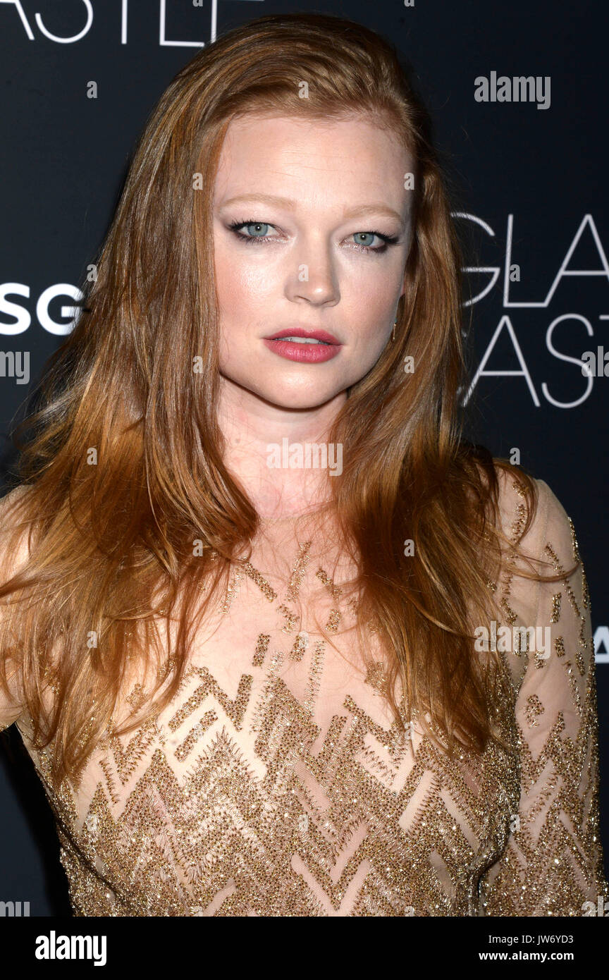 Sarah snook assiste 'il castello di vetro' new york proiezione al Teatro sva il 9 agosto 2017 a New York City. Foto Stock