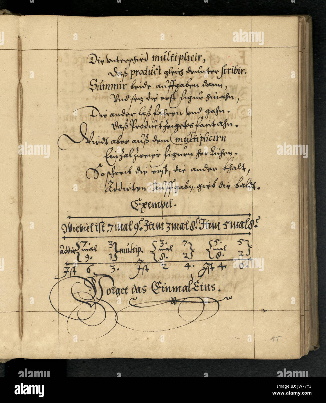 Rechenbuch Reinhard 030 Foto Stock