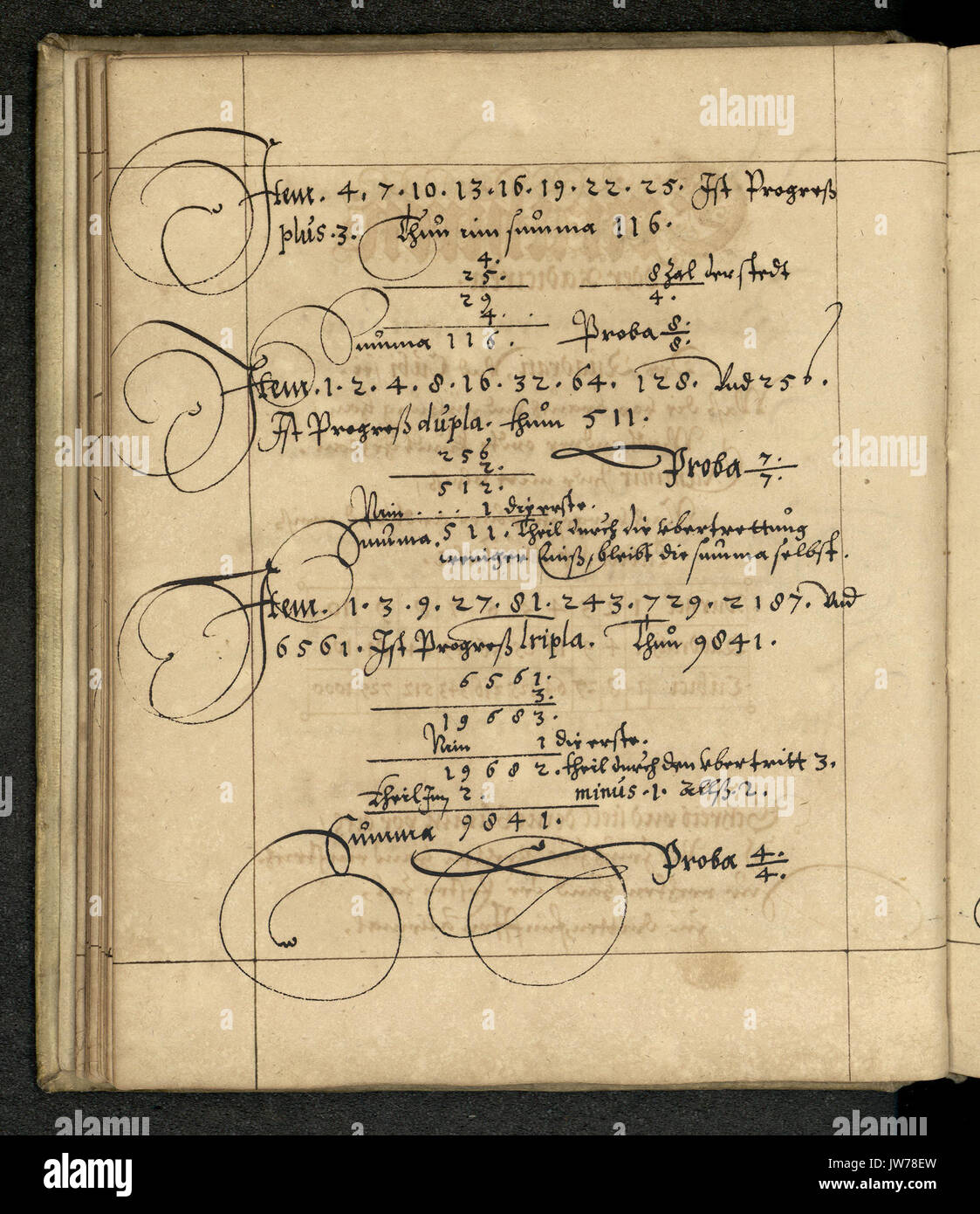 Rechenbuch Reinhard 049 Foto Stock