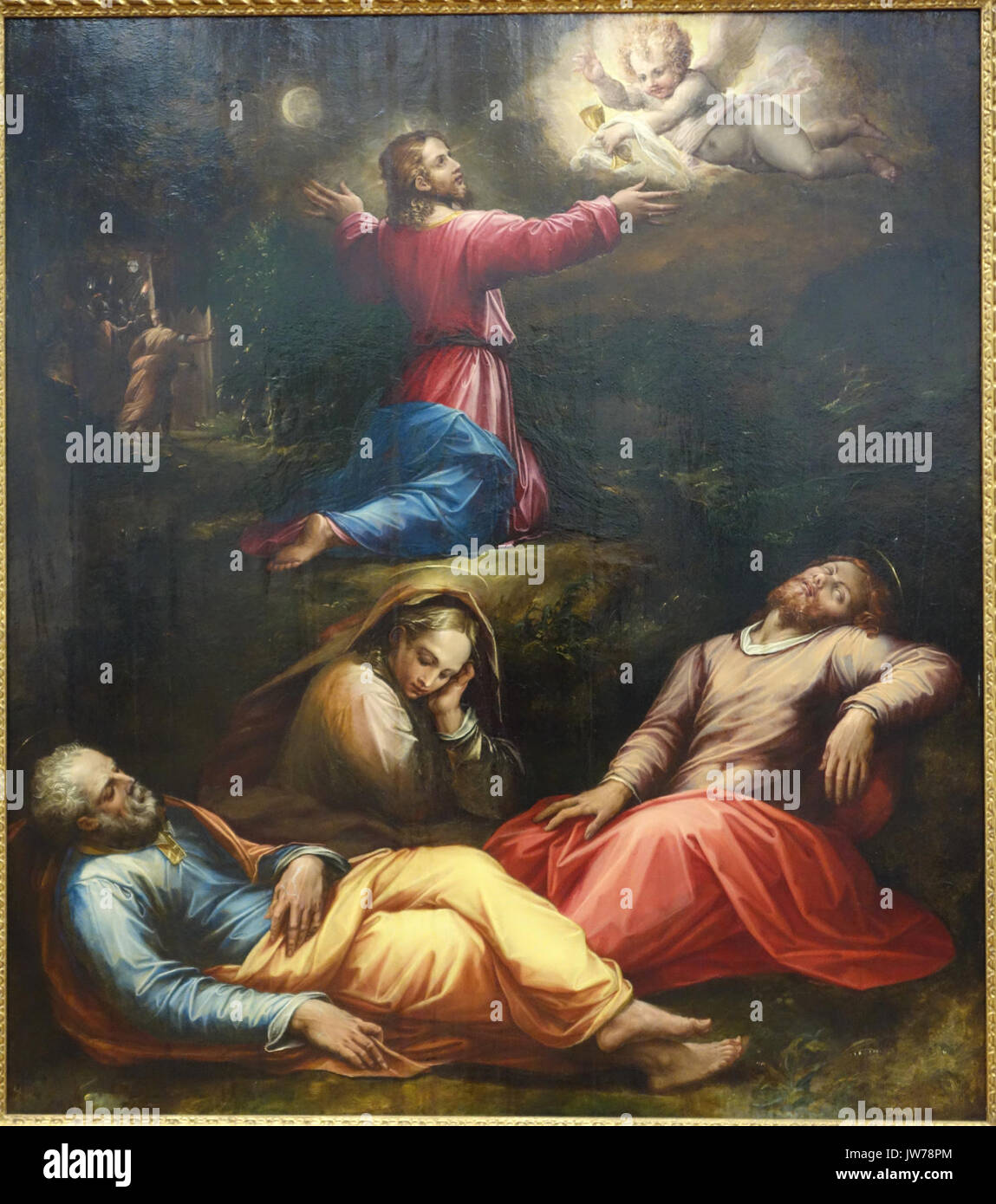 Il Giardino del Getsemani da Giorgio Vasari, c 1570, olio su pannello Museo Nazionale di Arte Occidentale di Tokyo DSC08145 Foto Stock