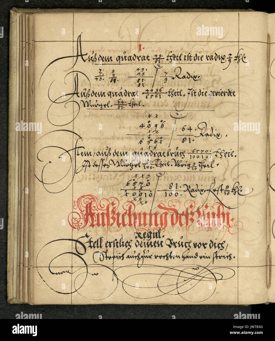 Rechenbuch Reinhard 077 Foto Stock