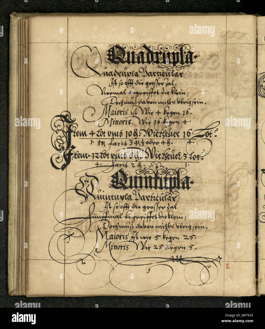 Rechenbuch Reinhard 085 Foto Stock