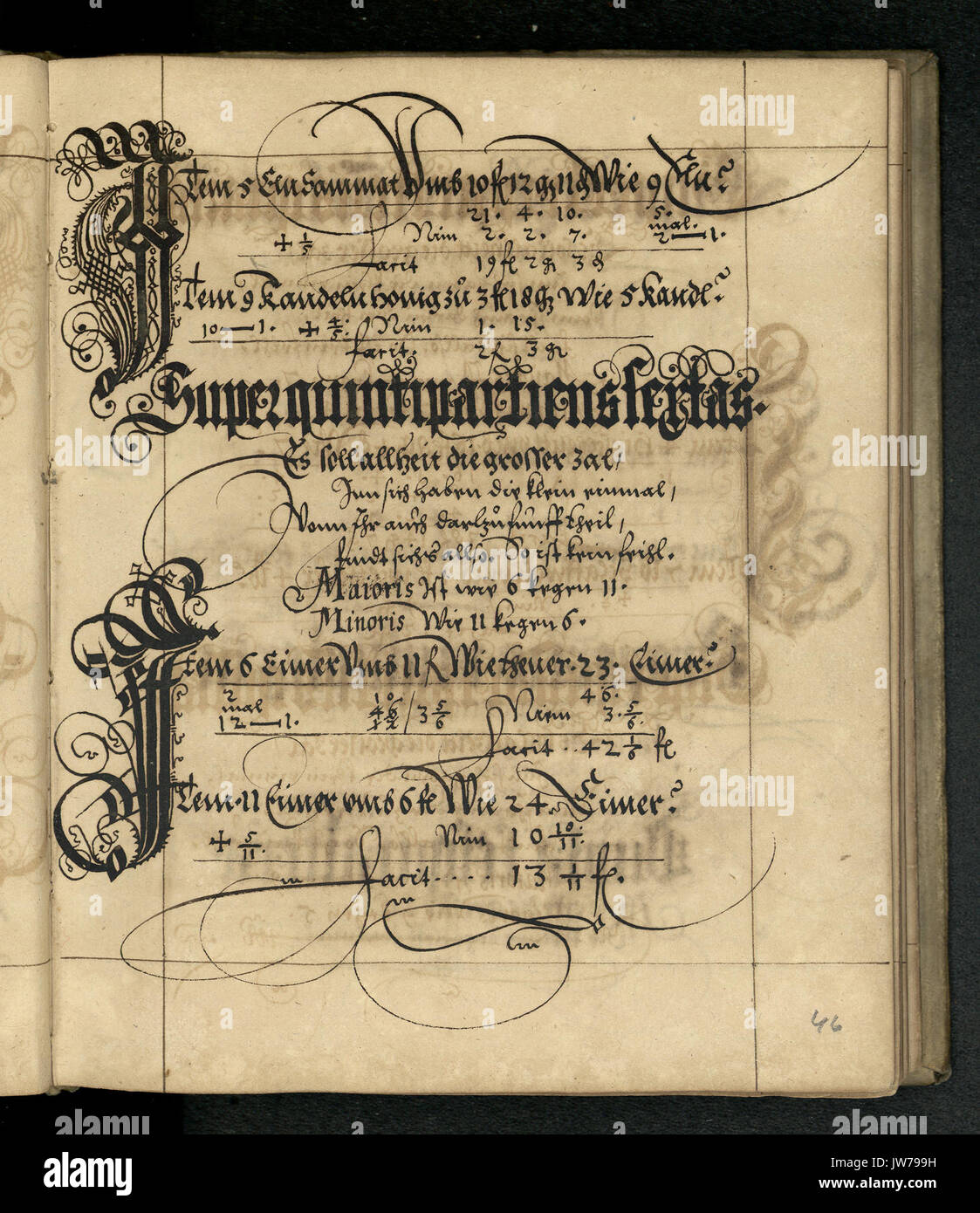 Rechenbuch Reinhard 092 Foto Stock