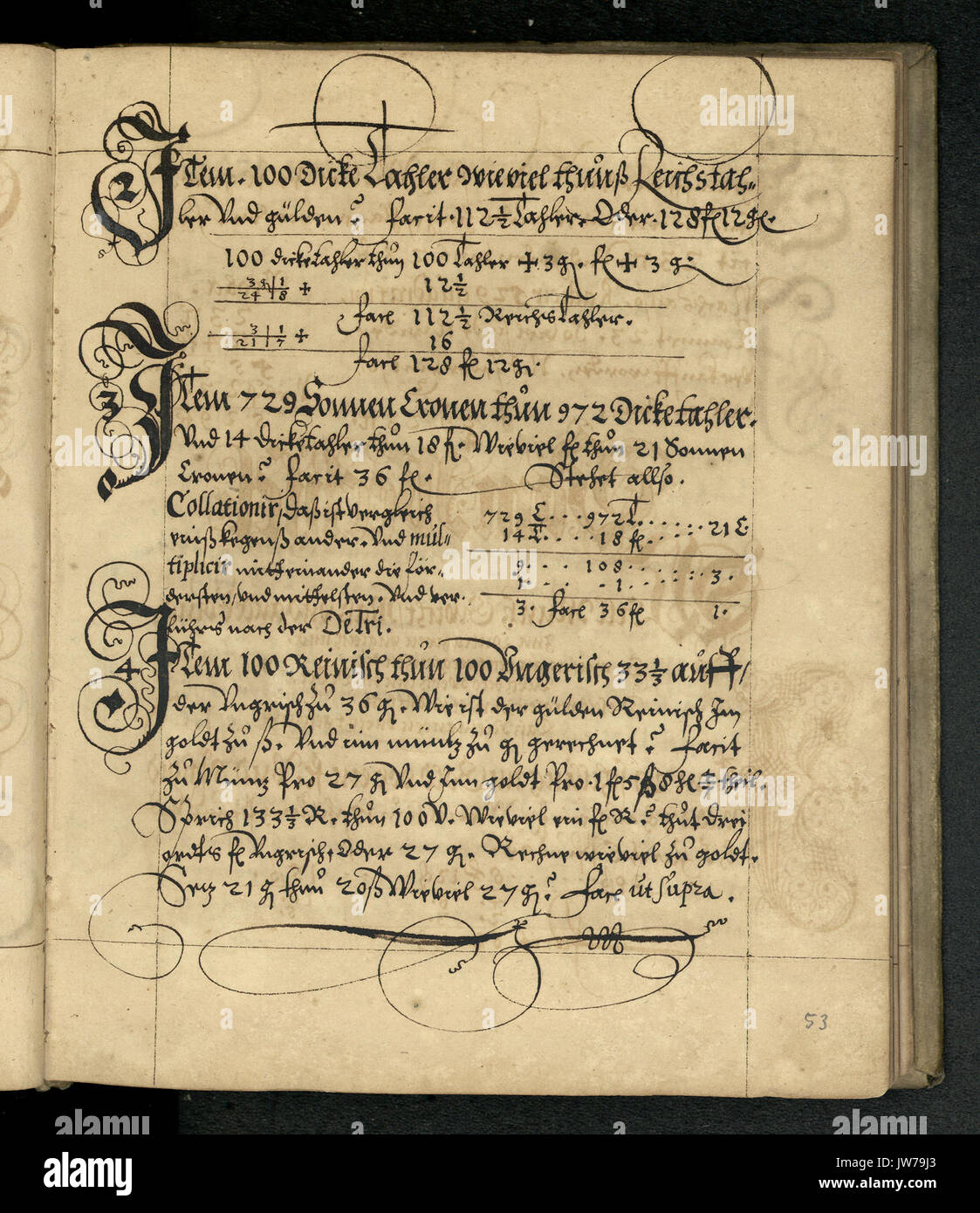 Rechenbuch Reinhard 106 Foto Stock