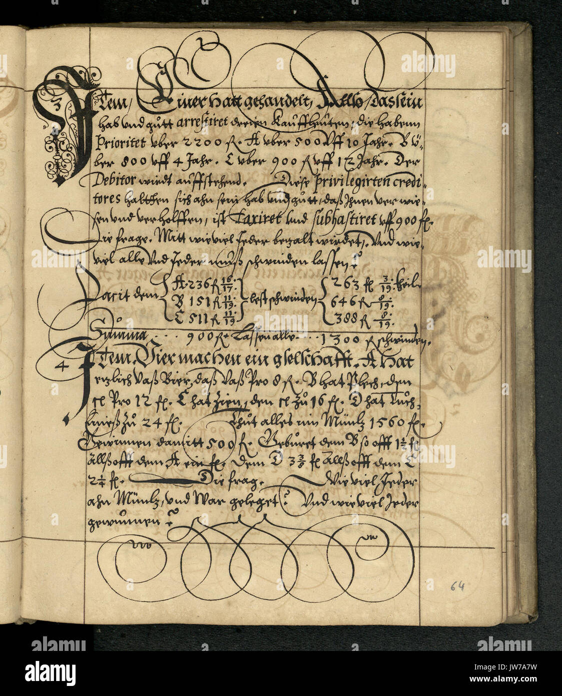 Rechenbuch Reinhard 128 Foto Stock