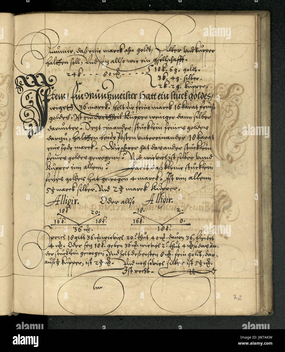 Rechenbuch Reinhard 144 Foto Stock