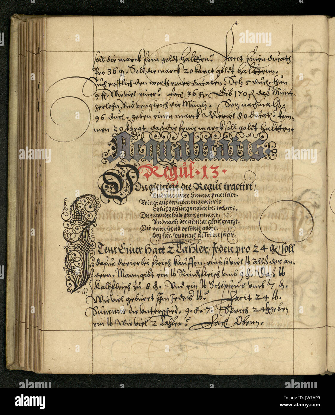 Rechenbuch Reinhard 147 Foto Stock