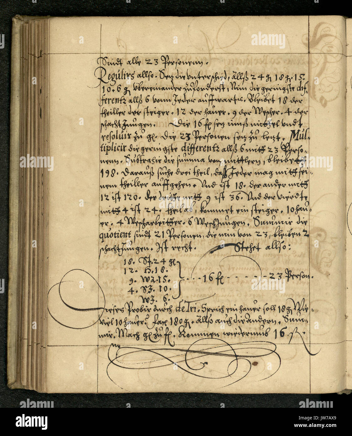 Rechenbuch Reinhard 153 Foto Stock