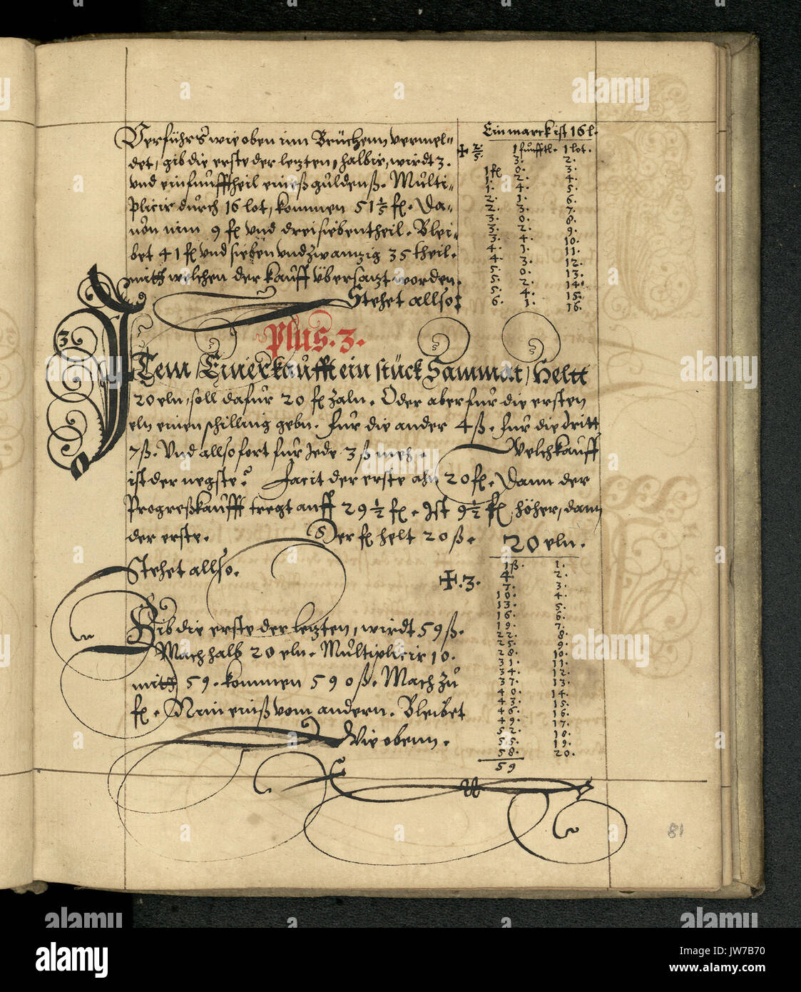 Rechenbuch Reinhard 164 Foto Stock