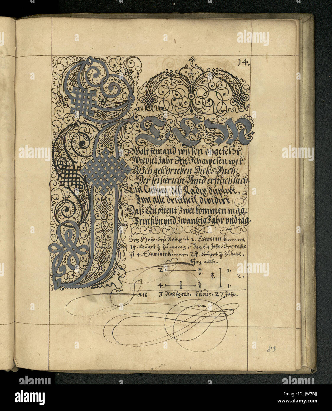 Rechenbuch Reinhard 180 Foto Stock