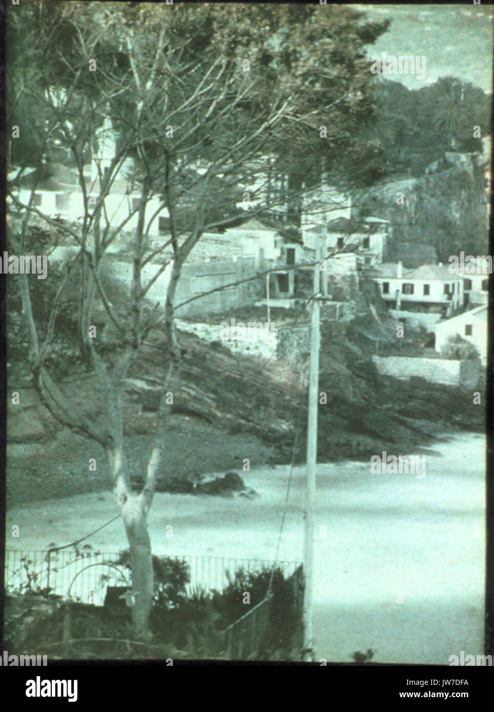 Parte della baia di Funchal, Madeira, con il montante o la Bandiera Pole, da Sarah Angelina Acland, c 1910 Foto Stock