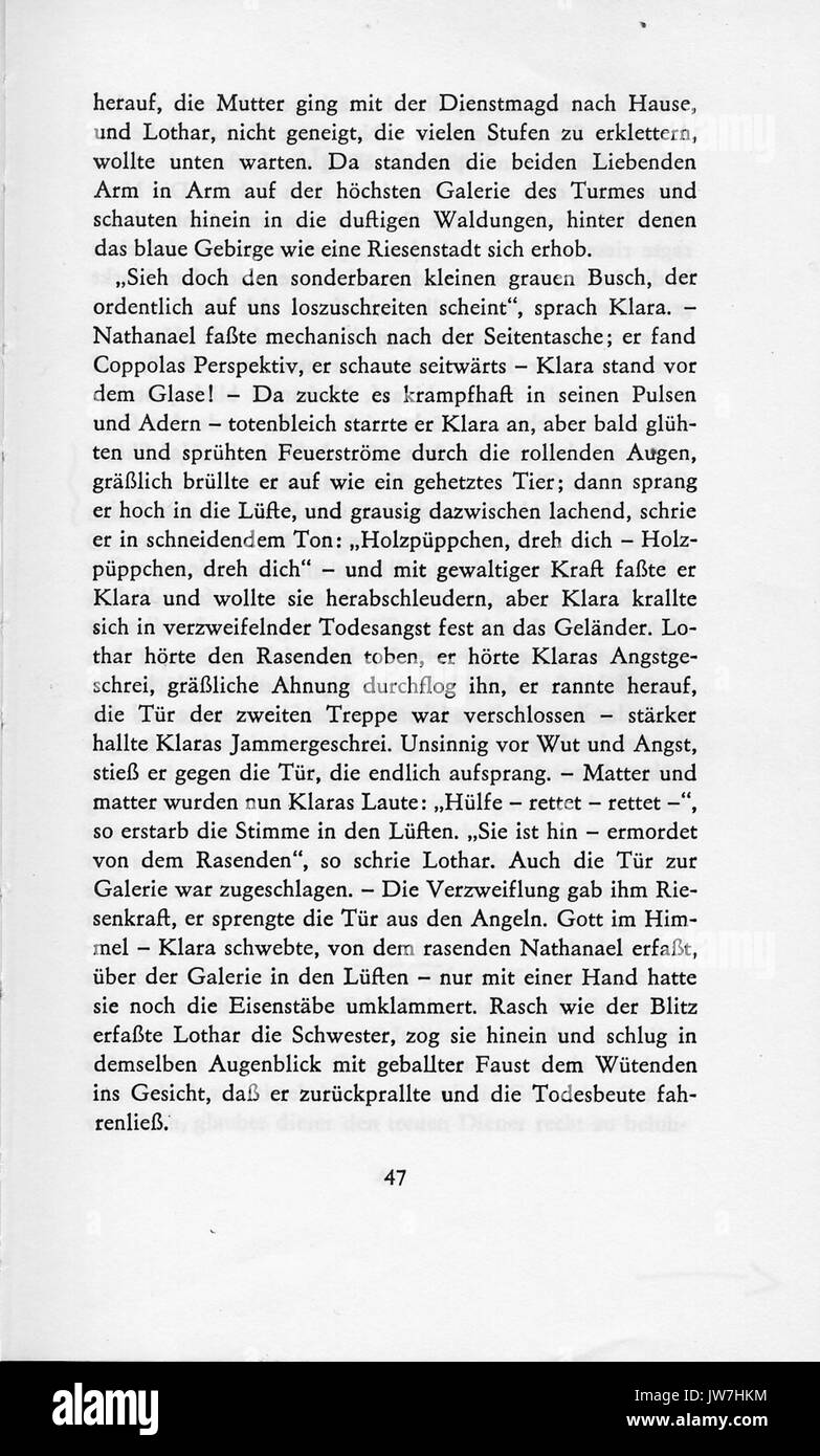 E T A Hoffmann Der Sandmann 047 Foto Stock