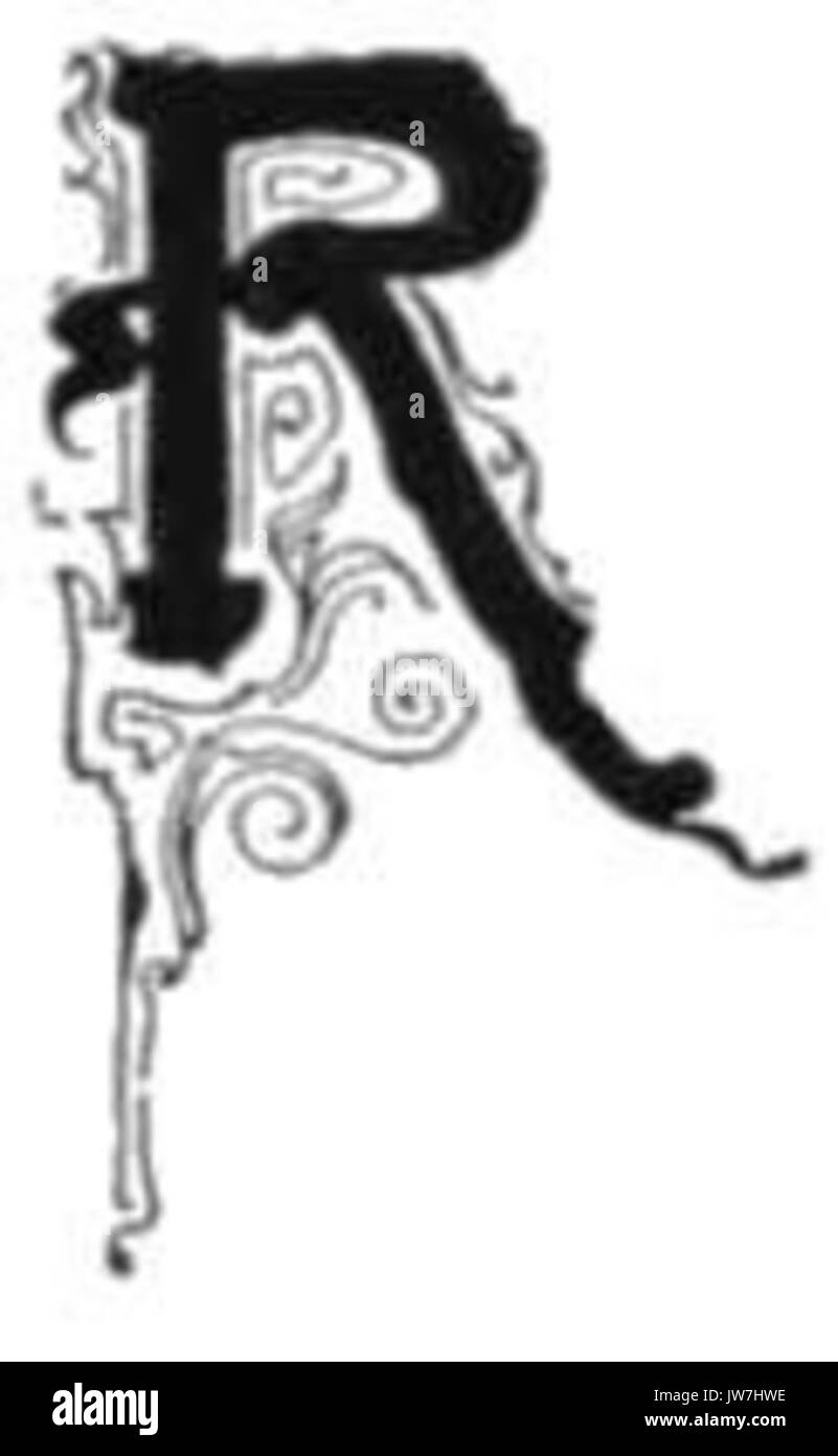 Fancy Lettera R Foto Stock