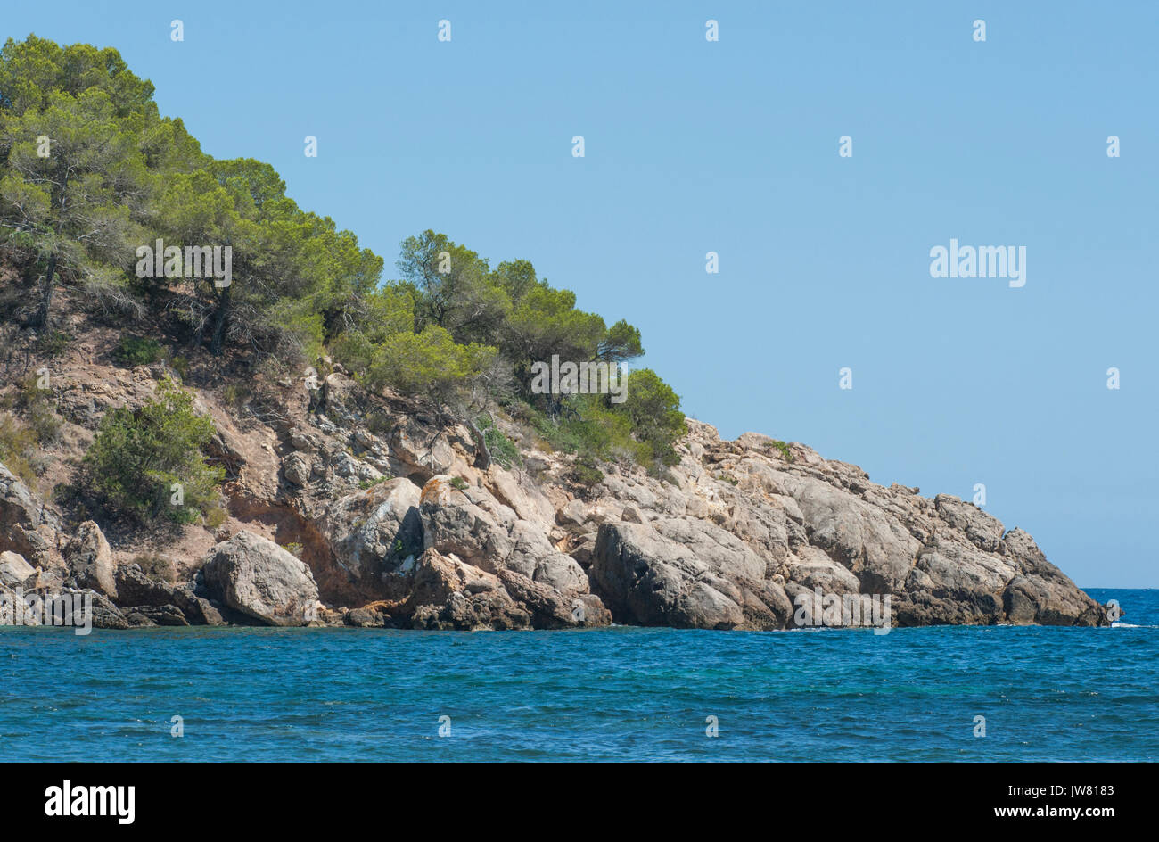 Ibiza, Isole baleraric, mare Mediterraneo, Europa Foto Stock