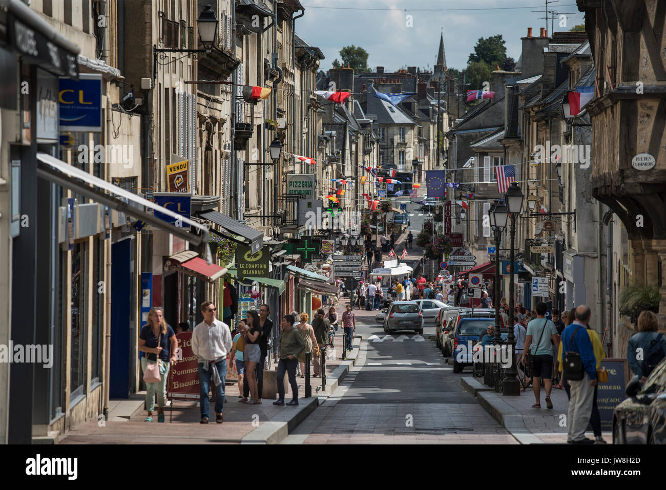 Bayeux,Calvados, Normandia, Francia. Agosto 2017 Bayeux è un comune nel dipartimento di Calvados In Normandia in Francia nordoccidentale. Bayeux è la casa o Foto Stock