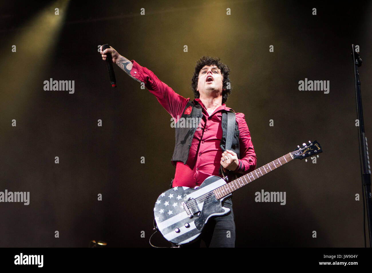 Monza, Italia xv di giugno 2017 Green Day suona dal vivo presso i giorni di Festival, Autodromo di Monza. © Davide Merli / Alamy Live News Foto Stock