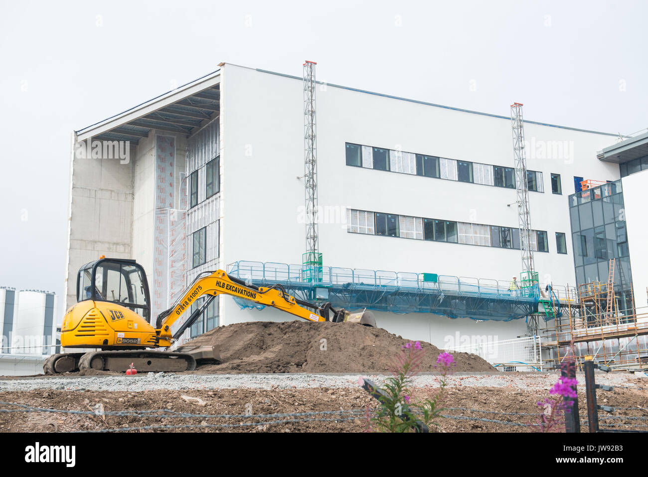 GVs dei i lavori di costruzione del nuovo Royal Hospital for Sick Children a Little France Foto Stock