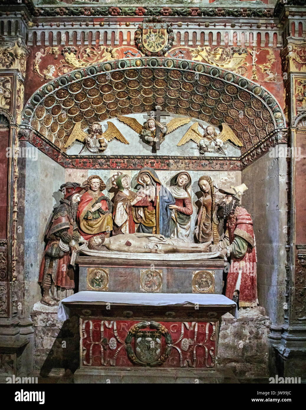 L'Europa, Francia, Occitanie,Aveyron, città di Rodez, cappella per l Adorazione Eucaristica, il Compianto su Cristo Morto Foto Stock