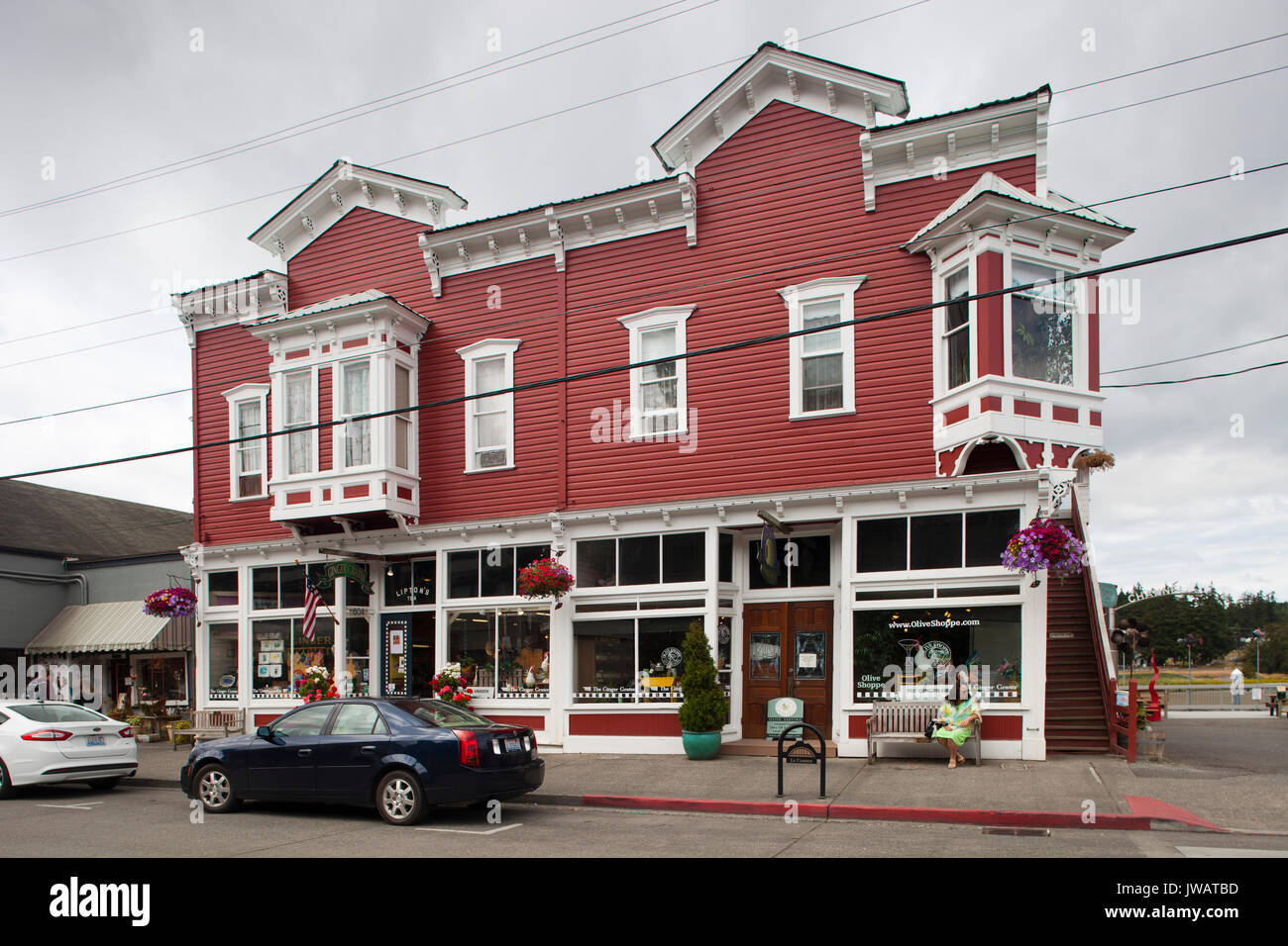 La Conner village, nello Stato di Washington, USA, America Foto Stock