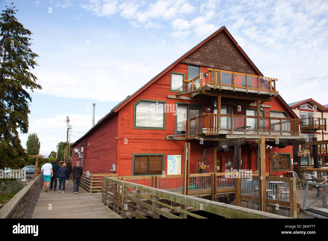 La Conner village, nello Stato di Washington, USA, America Foto Stock