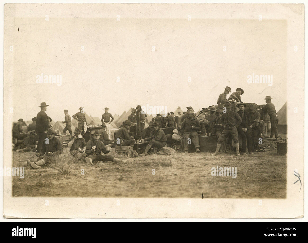 4 Cal. Ft Bliss, Tex. - American truppe di frontiera e la rivoluzione messicana Foto Stock