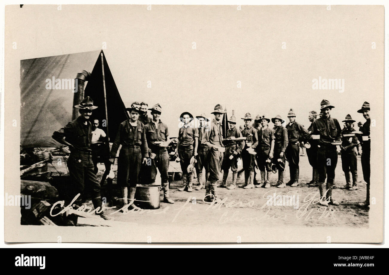 Chow Tempo per massa Nat. Gds. Columbus, N.M. - American truppe di frontiera e la rivoluzione messicana Foto Stock
