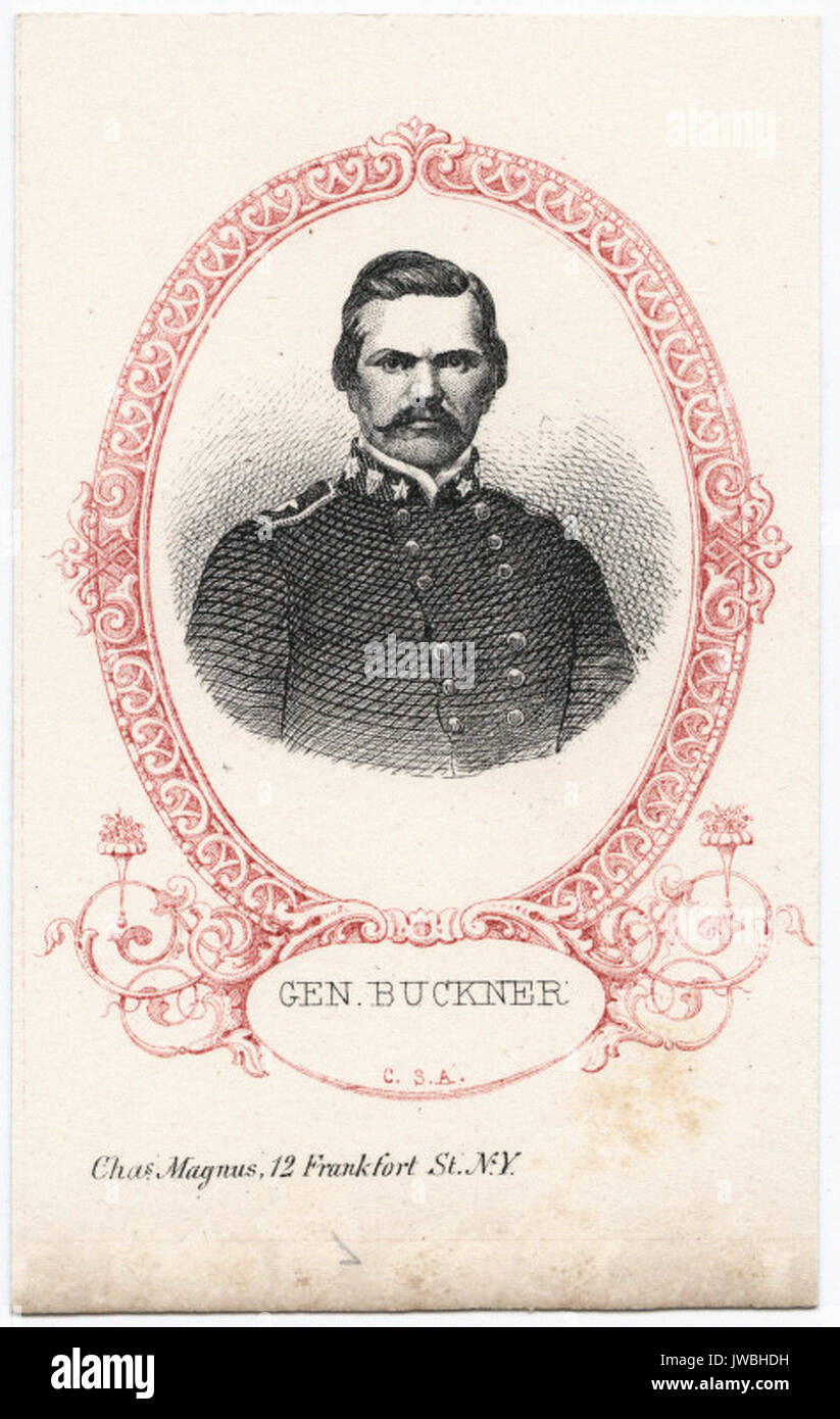 Gen. Buckner, C.S.A. - Ritratto Foto Stock