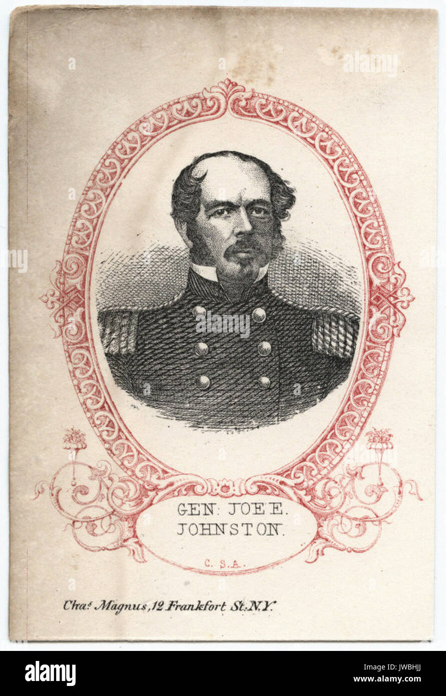 Gen. Joe E. Johnston, C.S.A. - Ritratto Foto Stock