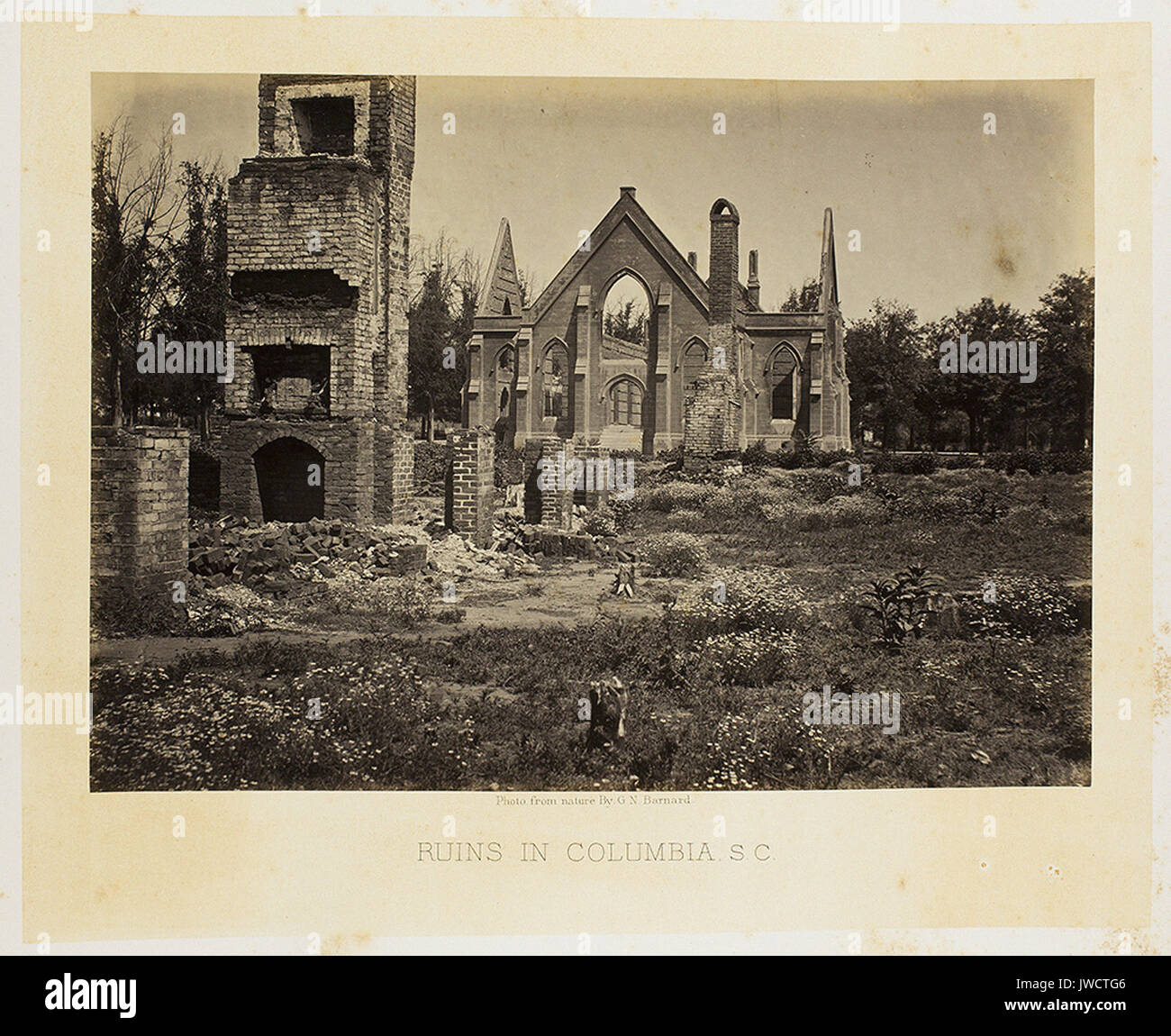 Le rovine di Columbia, S.C. - Guerra civile fotografie Foto Stock