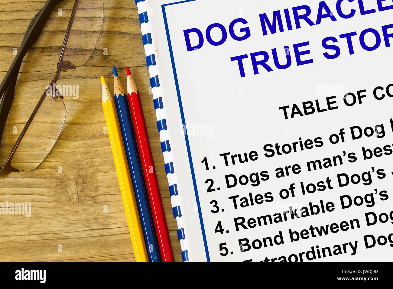 Il miracolo del cane e cane storia vera lezione concetto. Foto Stock