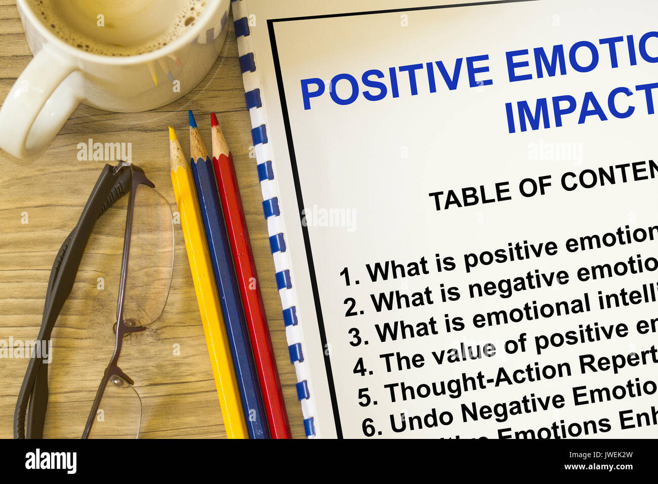 Impatto positivo di emozione - la felicità e le altre sensazioni emotive. Foto Stock