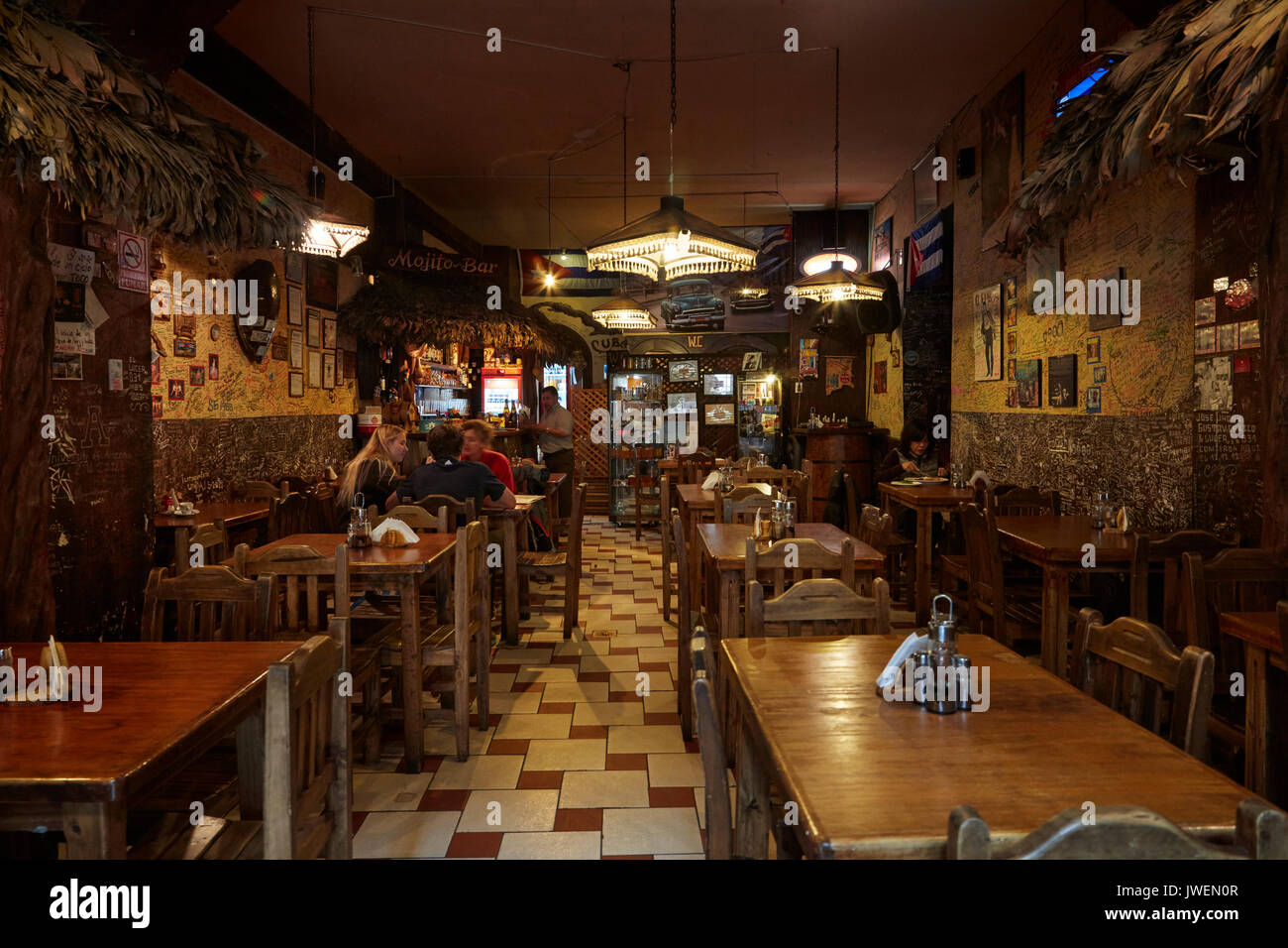 Sabor Cubano Ristorante, Mercato delle streghe, La Paz, Bolivia, Sud America Foto Stock