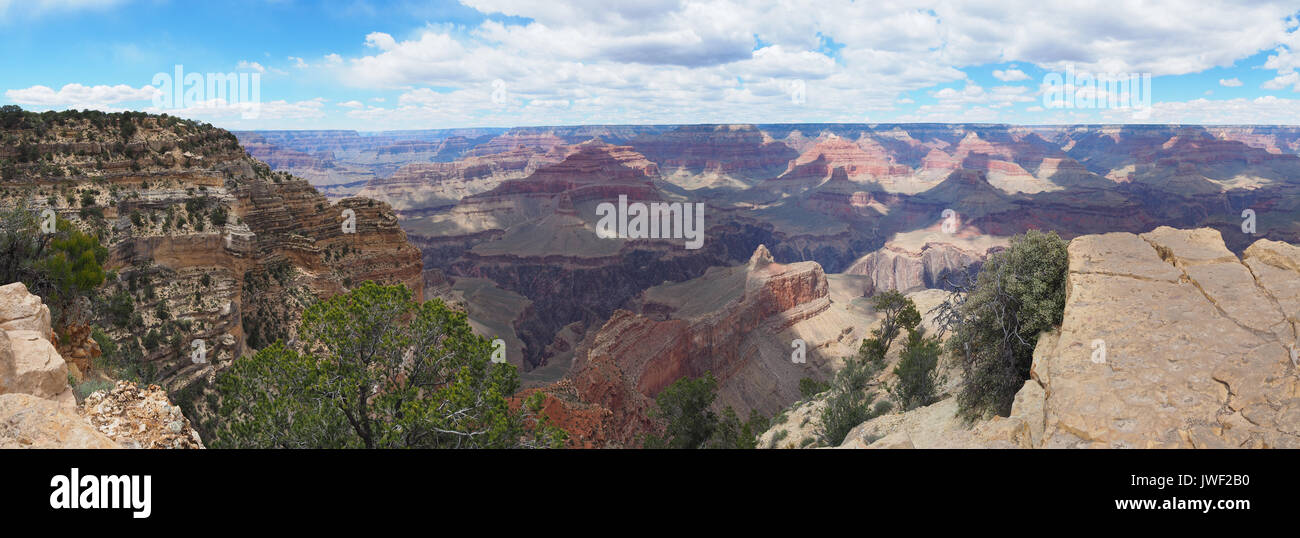 Una bellissima vista sul Grand Canyon dal South Rim Foto Stock