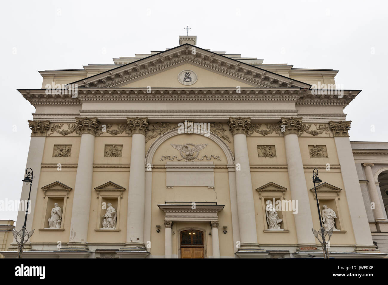 Chiesa accademica di sant'Anna facciata a Varsavia, Polonia Foto Stock