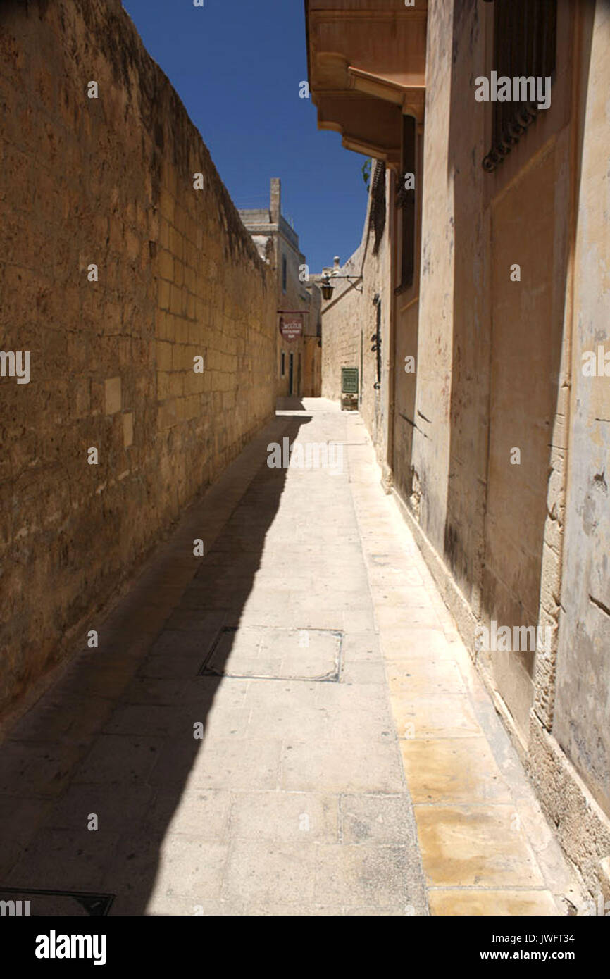 Mdina, Malta - La città silenziosa; fortificato e cinto di mura; ex capitale; Mdina risale al VIII secolo a.c. - sì, prima di Cristo! Foto Stock