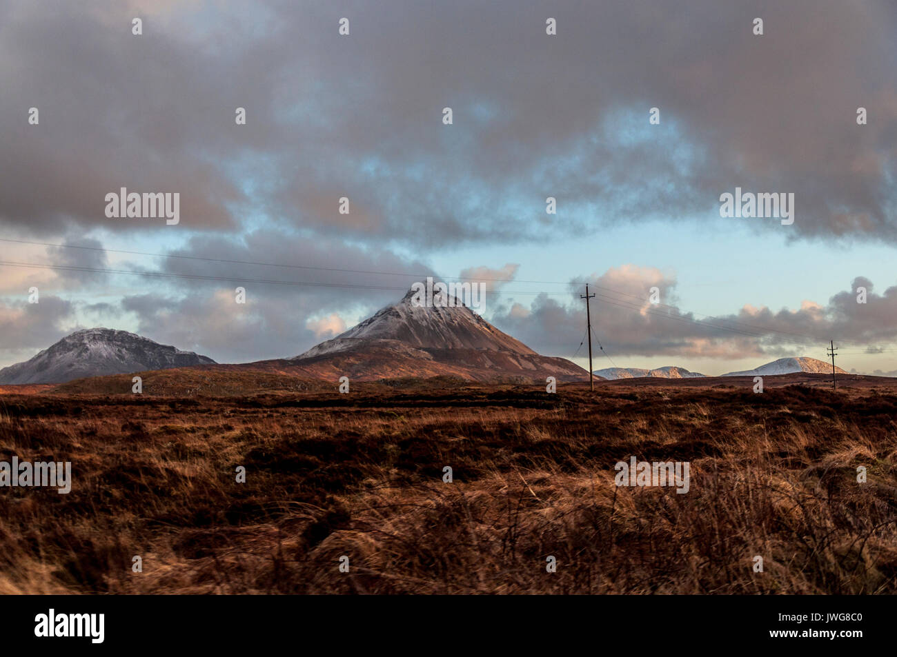 Mount Errigal, Dunlewey, County Donegal, Irlanda Foto Stock