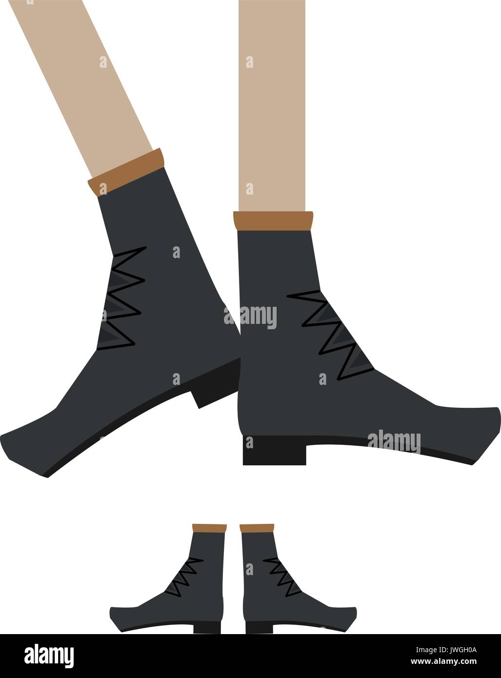 Gambe in shoese Illustrazione Vettoriale