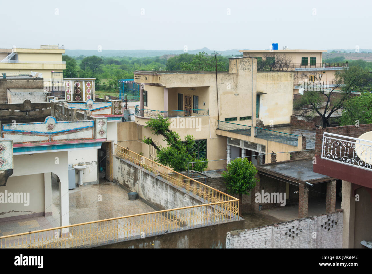 Architettura villaggio Kharian Pakistan Foto Stock