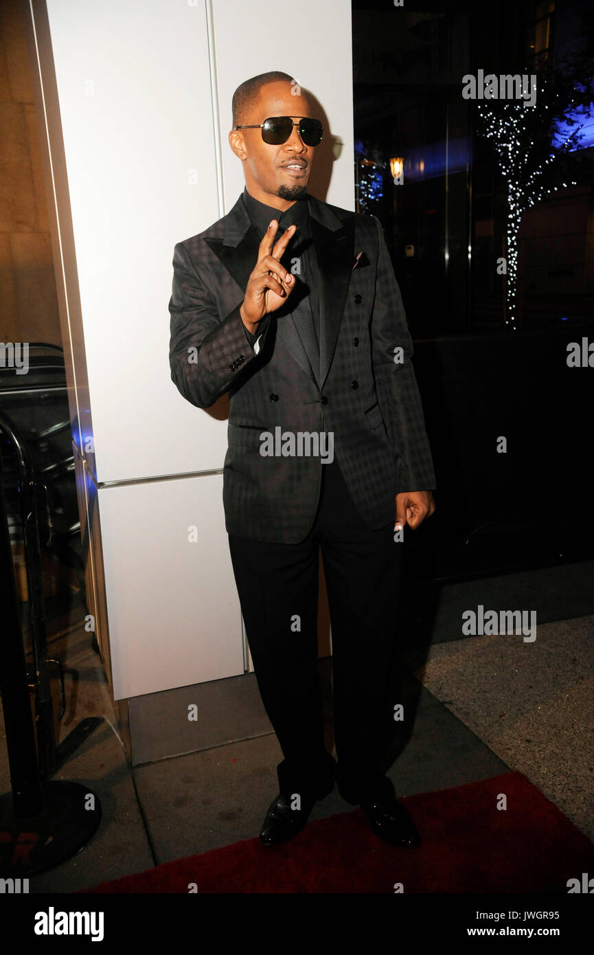 Jamie Foxx assiste post GRAMMY party Conga Room gennaio 31,2010 Los Angeles. Foto Stock