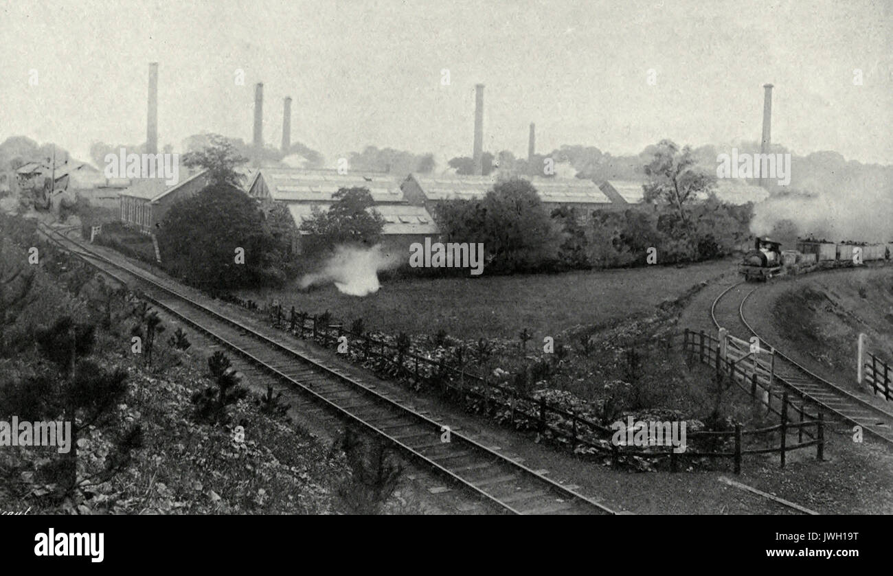 Vista generale di Bournville, Inghilterra, circa 1900 Foto Stock